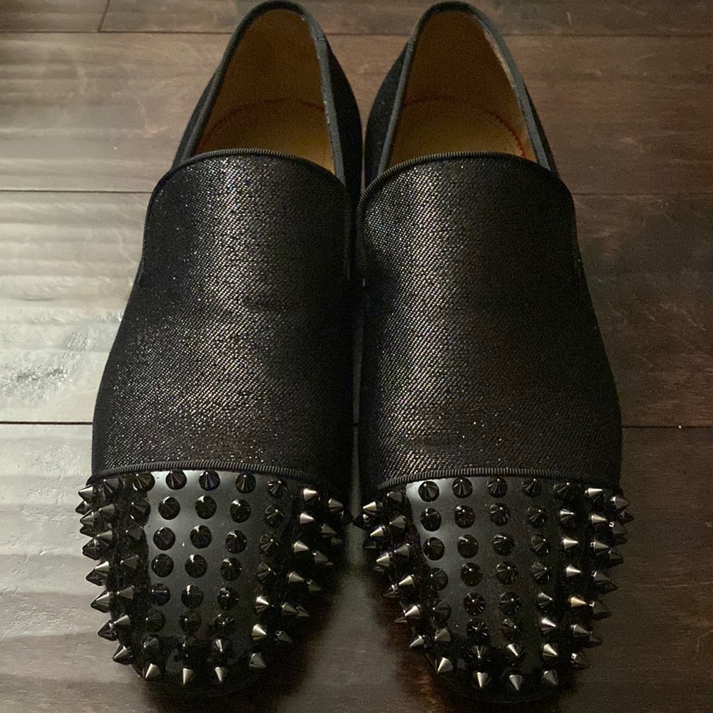 MENS CHRISTIAN LOUBOUTIN SPOOKY SPIKED LOAFERS!!